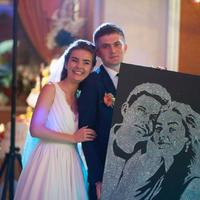 Зіркове шоу, портрет блискітками